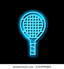 paddle racket neon light sign vector. paddle racket illustration
