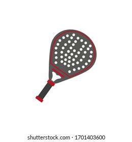 paddle racket on white background vector