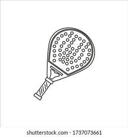 paddle racket on white background vector