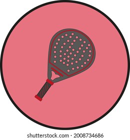 paddle racket on white background vector