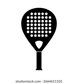 Paddle racket silhouette vector icon,modern and elegant design,isolated on white background,can be for symbol or logo ideas