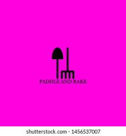 paddle and rake icon sign signifier vector