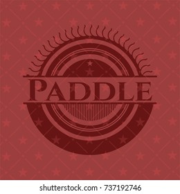 Paddle realistic red emblem