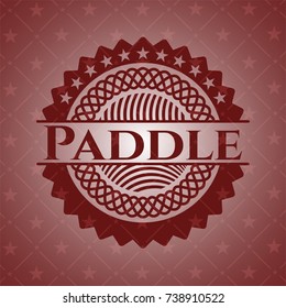 Paddle realistic red emblem