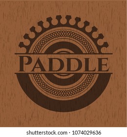  Paddle realistic wooden emblem