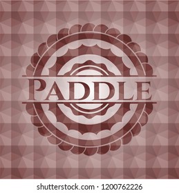 Paddle red badge with geometric pattern. Seamless.