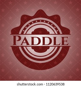 Paddle red emblem. Retro