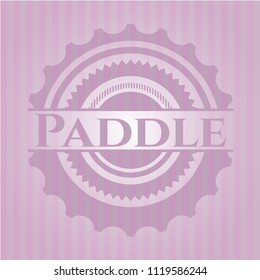 Paddle retro pink emblem