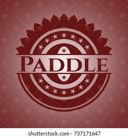 Paddle retro red emblem