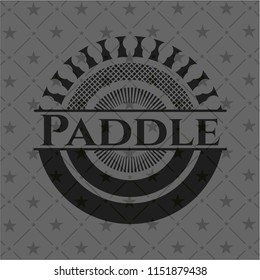 Paddle retro style black emblem