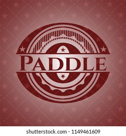 Paddle retro style red emblem
