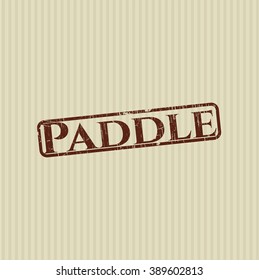 Paddle rubber stamp