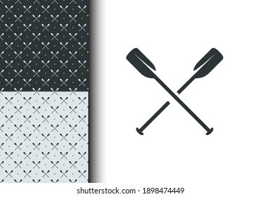 Paddle Seamless Pattern Vector For Background, Texture, Backdrop, Banner, Poster, Wallpaper, Sticker, Brochure, Textile, Fabric. Bandana Element. Isolated Background. Eps 10