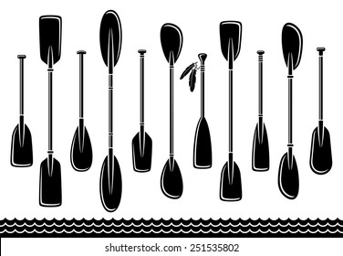 paddle set. Vector