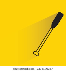 paddle with shadow on yellow background