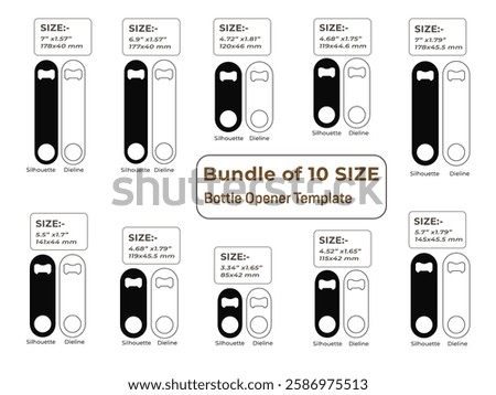 Paddle shape bottle opener Template