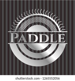 Paddle silver shiny badge