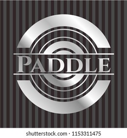 Paddle silvery shiny emblem