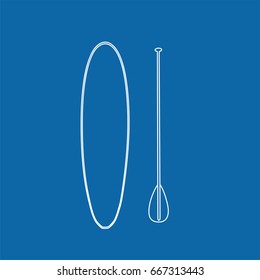 Paddle surf icon, vector illustration design. Summer objects collection.
