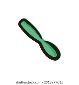 Paddle tail - Fishing lure icon (Hand draw color version)