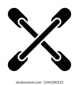 Paddle Vector Glyph Icon For Personal And Commercial Use.
