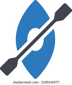 paddle Vector illustration on a transparent background.Premium quality symbols.Glyphs vector icon for concept and graphic design.