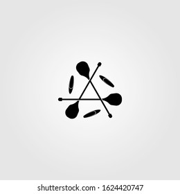 paddle vector silhouette triangle shape illustration design