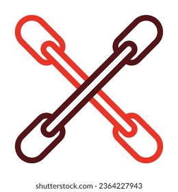 Paddle Vector Thick Line Two Color Icons For Personal And Commercial Use.
