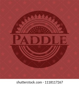 Paddle vintage red emblem