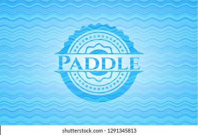 Paddle water wave style emblem.