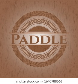 Paddle wood emblem. Vintage. Vector Illustration.