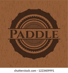 Paddle wood icon or emblem