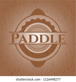 Paddle wooden emblem. Vintage.