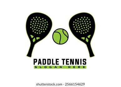 Paddleball logo vector graphic for any business especially for sport team, club, community.