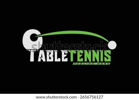 paddleball logo vector graphic for any business especially for sport team, club, community.