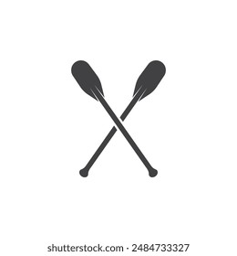 Paddles Boat icon vector flat design