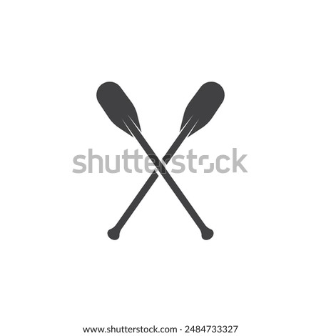 Paddles Boat icon vector flat design