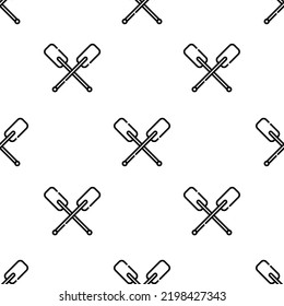 paddles icon pattern. Seamless paddles pattern on white background.