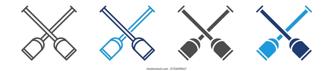 Conjunto de iconos de paletas de varios estilos