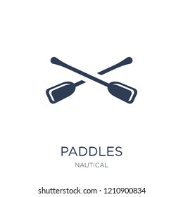 Paddles icon. Trendy flat vector Paddles icon on white background from Nautical collection, vector illustration can be use for web and mobile, eps10