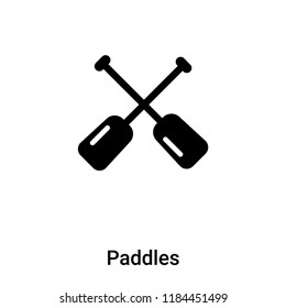 Paddles icon vector isolated on white background, logo concept of Paddles sign on transparent background, filled black symbol