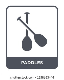 paddles icon vector on white background, paddles trendy filled icons from Nautical collection, paddles simple element illustration