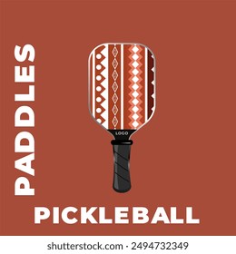 Paddles of pickleball sport design 