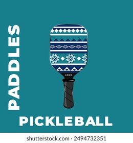 Paddles of pickleball sport design 