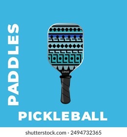 Paddles of pickleball sport design 