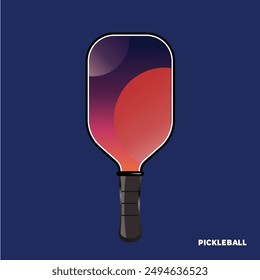 Paddles of pickleball sport illustration