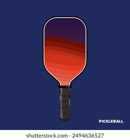 Paddles of pickleball sport illustration