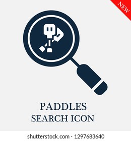 Paddles search icon. Editable Paddles search icon for web or mobile.