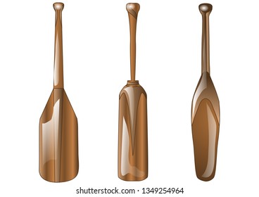 paddles. set of paddles isolated on a white backgroun