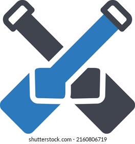 paddles  Vector illustration on a transparent background. Premium quality symmbols. Glyphs vector icons for concept and graphic design. 
